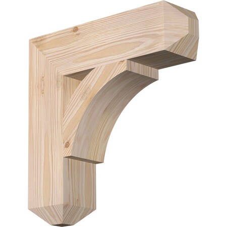 Ekena Millwork Thorton Craftsman Smooth Bracket, Douglas Fir, 3 1/2"W x 14"D x 14"H BKT04X14X14THR04SDF